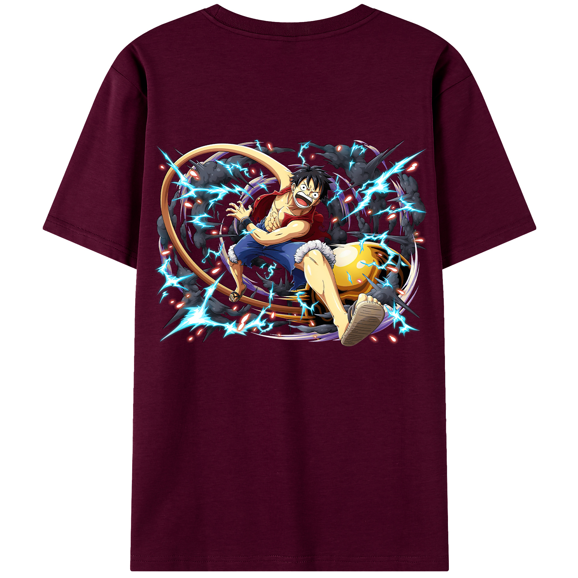 ワンピース モンキー・D・ルフィ ONE PIECE Monkey D. Luffy レディース半袖Tシャツ(バックプリント)